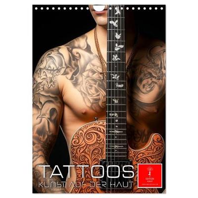 Tattoos Kunst auf der Haut (Wandkalender 2027 DIN A4 hoch), CALVENDO Monatskalender