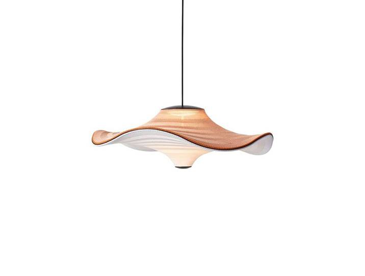 LED-Pendelleuchte Flying Terracotta Ø 78 cm - Made By Hand - Schlafzimmer - Stoff / Textil