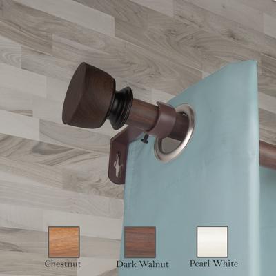 InStyleDesign Agata 1 inch Faux Wood Curtain Rod