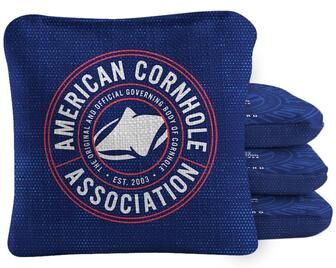 Skip's Garage Official ACA Tournament Badge Blue Dual Sided Cornhole Bags