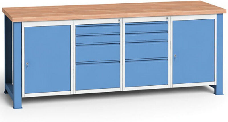 Kovona Werkbank KOVO 2x Schrank, 8x Schubladen