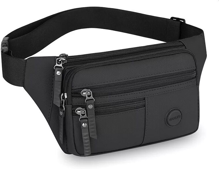 INF Brusttasche aus PU-Leder für Herren Schwarz