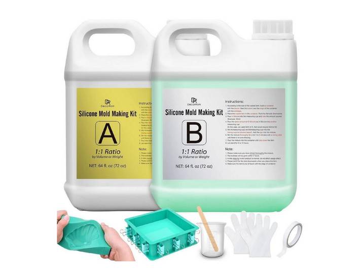 LuxusKollektion Silikonform Flüssig Silikon blaugrün 4kg DIY Formenbau