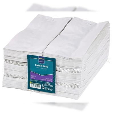 METRO Professional Papierfaltenbeutel, Cellulose, 24 x 10 x 5 cm, 0.75 kg, weiß, 1000 Stück
