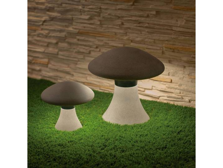 Mantra Iluminación LED-Außendekoleuchte Taos Höhe 33,3 cm, alu / grau / zink, Beton, Modern