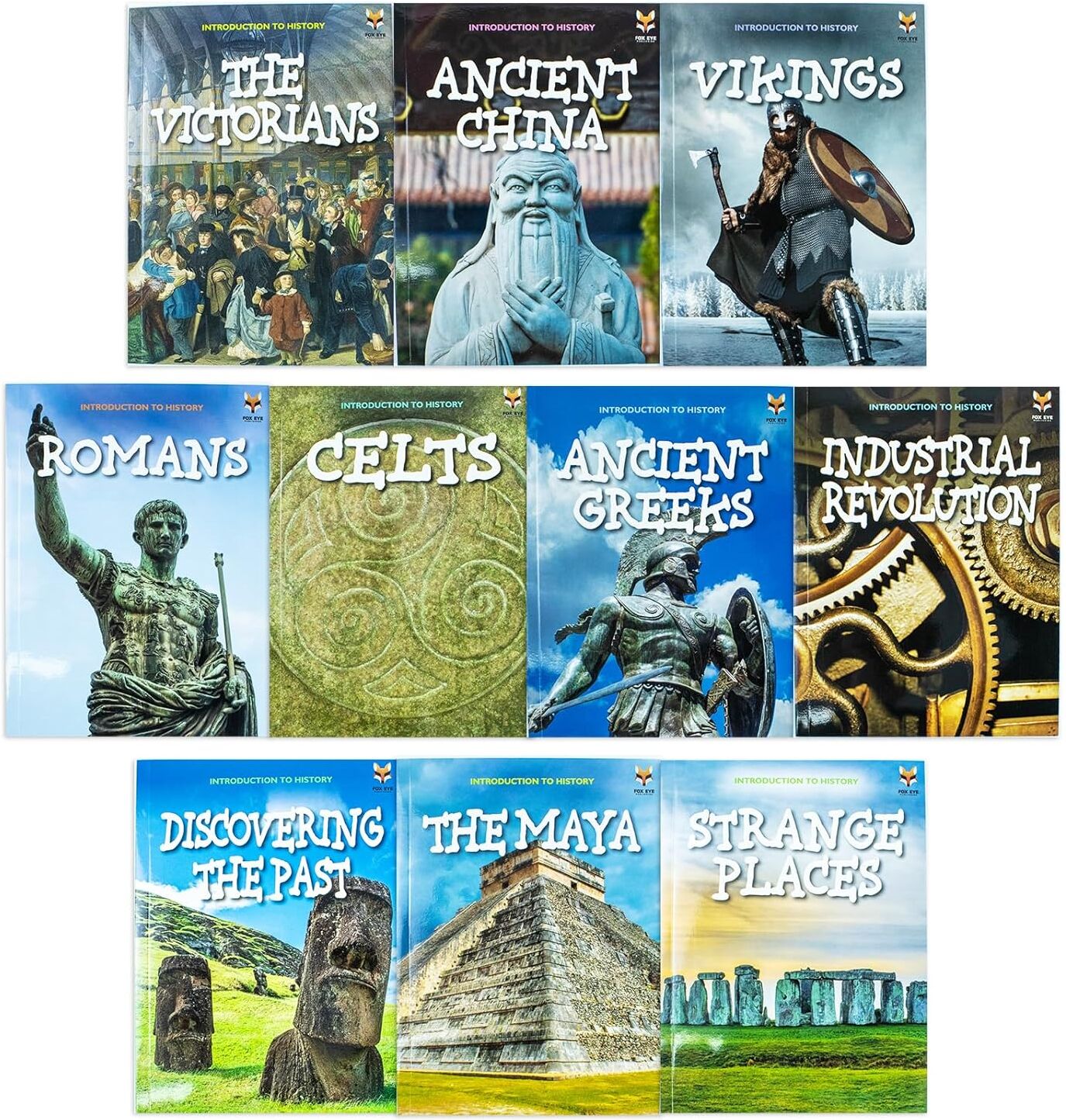 Fox Eye Publishing Introduction to History for Beginners Series 1 – 10 Books Collection Set – Ancient China, Celts & Educational History Collection