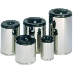 VAR Papierkorb Edelstahl 15 lselbstlöschend, Abfalleimer, Silber
