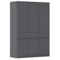 rauch BLUE Kleiderschrank Macari 136 x 197 cm Dekor Grau-Metallic