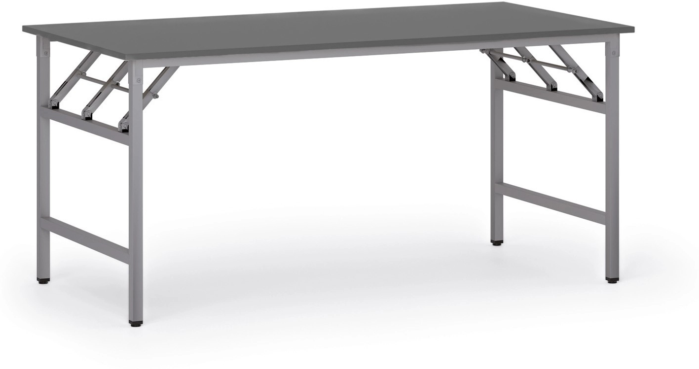 B2B Partner Klapptisch FAST READY, 160x80 cm, graues Gestell, Graphit