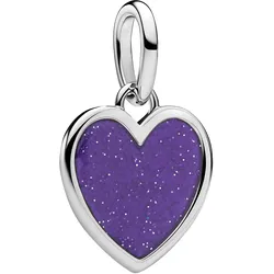 Pandora 735088C02 Charm-Anhänger Silber Gravierbares Herz Lila