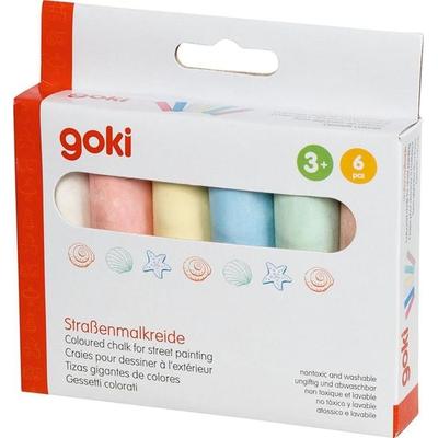 Goki SP406 - Straßenmalkreide, 6er Set