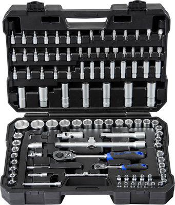 Projahn Steckschlüssel-Set PROFICRAFT, 108-teilig, 1/4" + 1/2" Antrieb, 72-Zahn-Knarren, Kunststoffkoffer