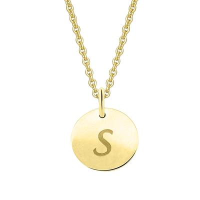 Kettenanhänger ONE ELEMENT "Buchstabe S Buchstaben Anhänger aus 333 Gelbgold", gold, Schmuckanhänger, Damen, S, Gelbgold 333 Gold, Gelbgold 333, Gold, Kettenanhänger