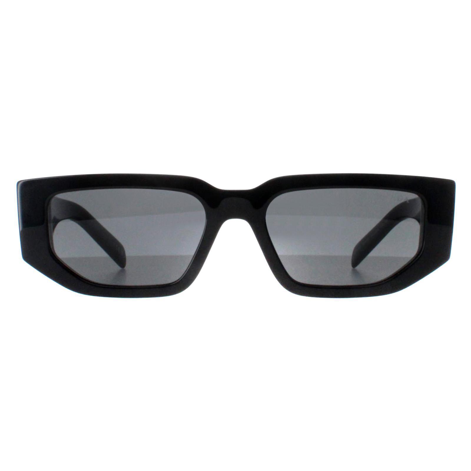 Prada Rechteck Unisex Schwarz Dunkelgrau PR09ZS