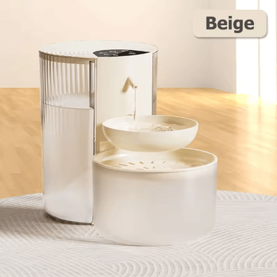Inspire Picks Rechargeable Wireless Smart Pet Water Fountain For Cats & Dogs beige s 3l