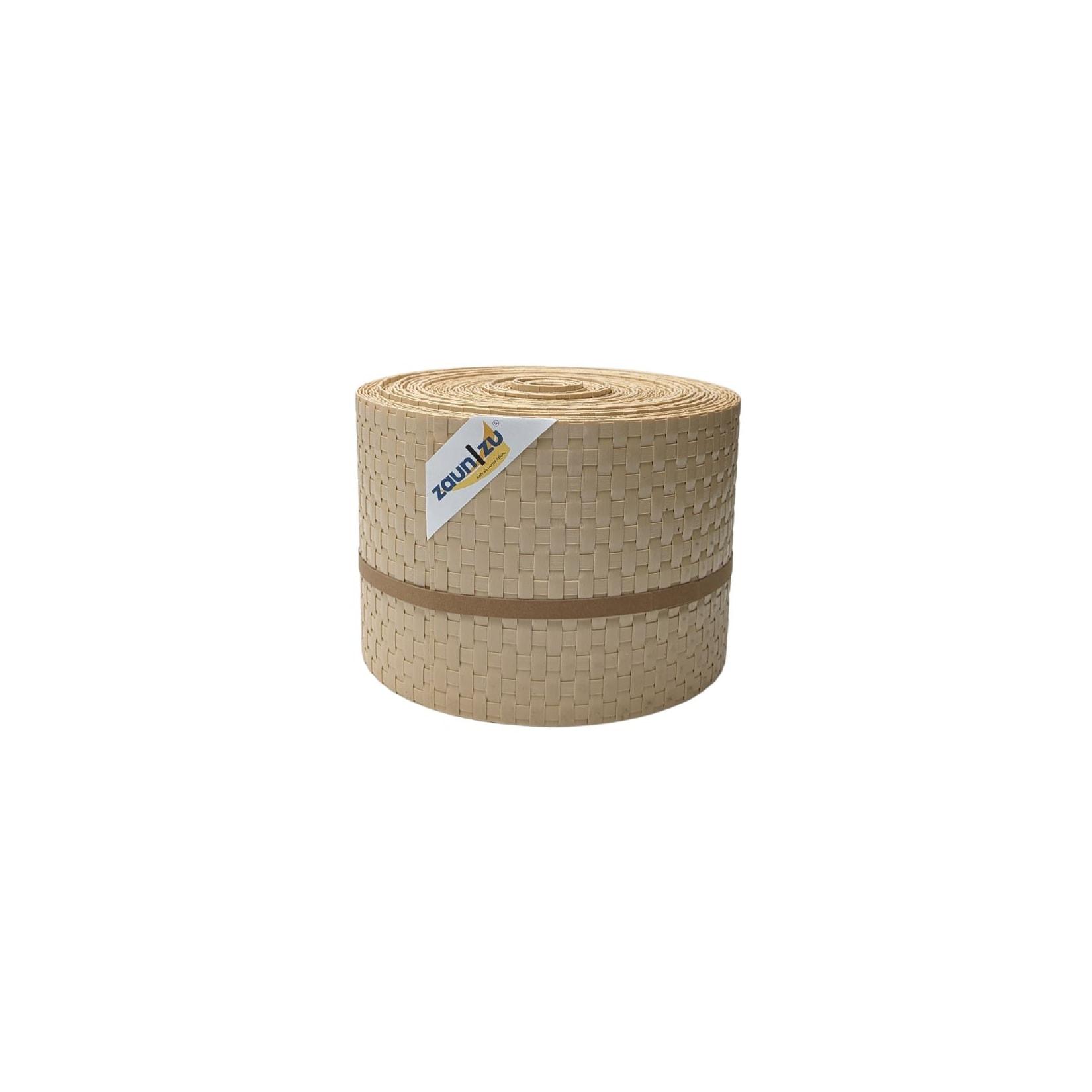 zaun zu® Sichtschutzstreifen Rattan PE für Doppelstabmatten Beige 26m