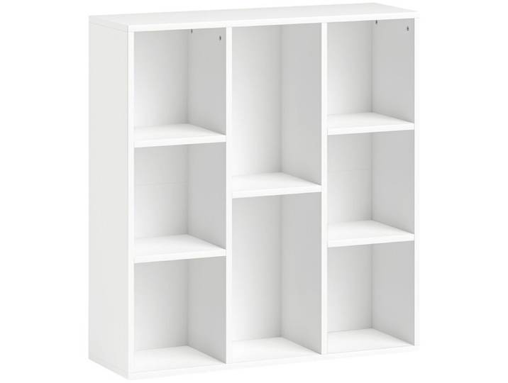 YWJ Étagère de rangement à 8 compartiments design vertical ou horizontal pour livres décoration 74 3 x 24 x 80 cm blanc