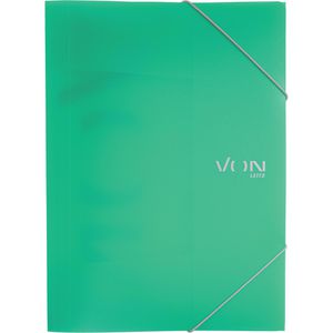 VON-Leitz Eckspanner 30070055, A4, Kunststoff, grün, 3 Einschlagklappen