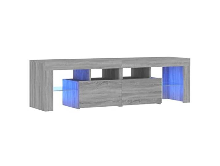 vidaXL TV-Schrank mit LED-Leuchten Grau Sonoma 140x36,5x40 cm