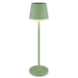 Solarleuchte LED Tischlampe Außenleuchte silber Akku Terrassenlampe H 41 cm