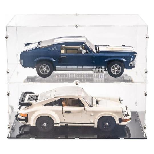 iDisplayit Acryl-Display für LEGO 10265 Ford Mustang (Mit schwarzem Boden) (EC392116NS-BLK)