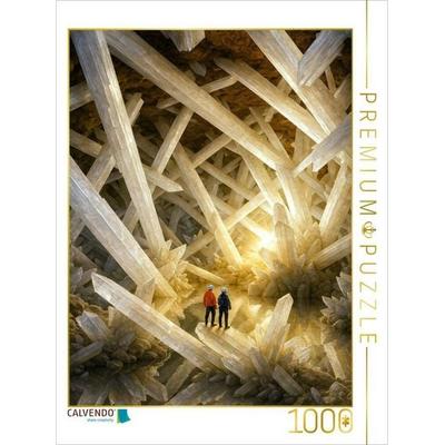 CALVENDO Puzzle Selenitzauber - riesige Höhle mit Kristallen | 1000 Teile Lege-Größe 64x48cm Foto-Puzzle für glückliche Stunden