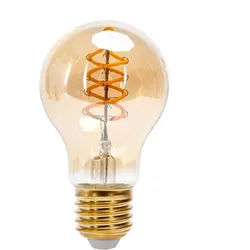 Aigostar 4w E27 LED Retro Vintage Nostalgie Spiralen Filament Leuchtmittel Bernstein A60|Ø60mm|Warmweiß|280 Lumen