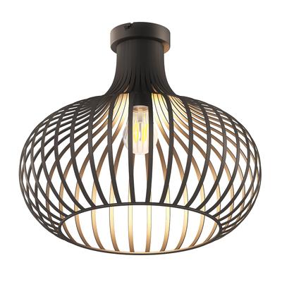 NOWA Deckenleuchte "MATEO", schwarz (rostfarben matt), Ø 40cm H: 35cm, Leuchten, Deckenlampe/rund/Wohnzimmer/Schlafzimmer/modern, Deckenleuchte