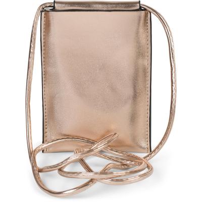 Smartphonetasche STYLEBREAKER "Handy Umhängetasche Metallic", Damen, Gr. B/H/T: 11,5cm x 15cm x 1,2cm Einheitsgröße, rosa (rosegold), 100% Polyurethan PU. Futter: 100% Polyester PES., gemustert, Taschen