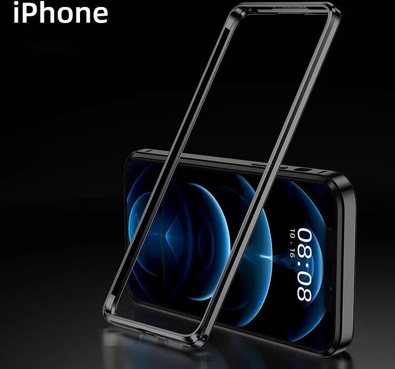 INF Aluminiumlegierung Bumper Hülle für iPhone 15 Schwarz