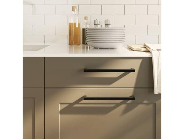 Kaelestia Möbelgriffe schwarz 20 Stück Edelstahl mit 224 mm Lochabstand, Schrankgriff modern für Schublade, Tür, Kommode, Küche, Bad, Schlafzimmer, Büro, DIY, Ersatzteil, Design