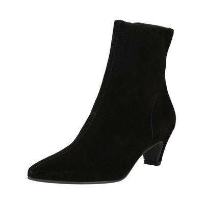 Stiefelette PAUL GREEN "Paul Green Stiefelette Veloursleder", Damen, Gr. 38,5, schwarz, Veloursleder, Schuhe Stiefelette