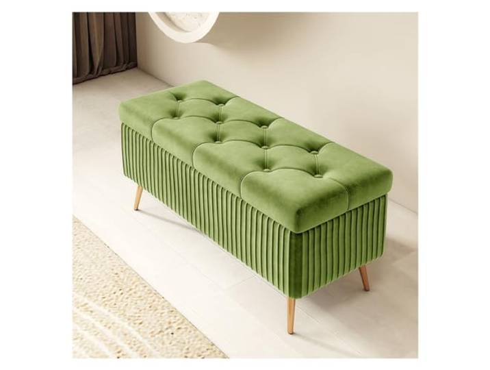 RUNZE765Z Dekorativ Aufbewahrungsbank – Eingangsbank for Schlafzimmer(Green,120 * 40 * 45cm)