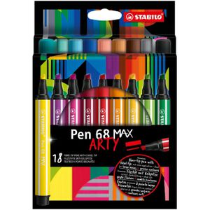 Stabilo Filzstifte Pen 68 MAX, EO768/18-21, Strichbreite 1-5mm, im Etui, 18 Stück