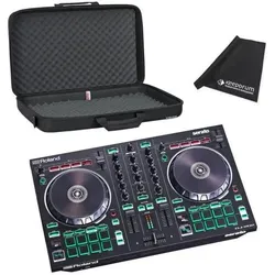Roland DJ-202 USB-DJ-Controller mit Tasche und Tuch, DJ Controller