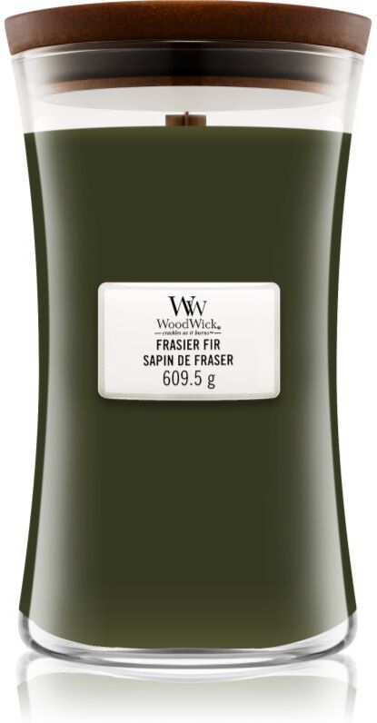 Woodwick Frasier Fir scented candle with wooden wick 609.5 g