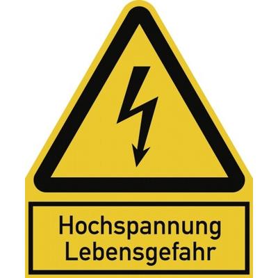 Hochspannung Lebensgefahr, Kombischild, Alu, 400x488 mm