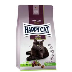 HAPPY CAT Supreme Sterilised Adult Weide-Lamm Katzentrockenfutter 1,3 Kilogramm
