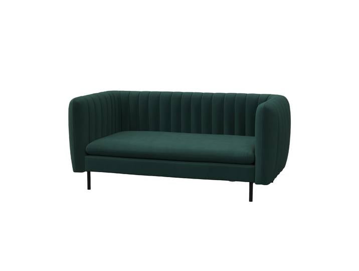 Sofa Samt ASHLEY 2-Sitzer dunkelgrün