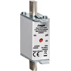 Hager NH-Sicherung NH000 gG 500V 6A K-Melder