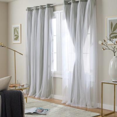 ATI Home Catarina Layered Curtain Panel Pair with grommet top