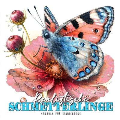 Realistische Schmetterlinge Malbuch für Erwachsene, Taschenbuch von Monsoon Publishing,Musterstück Grafik, Epubli, 978-3-7584-8112-3