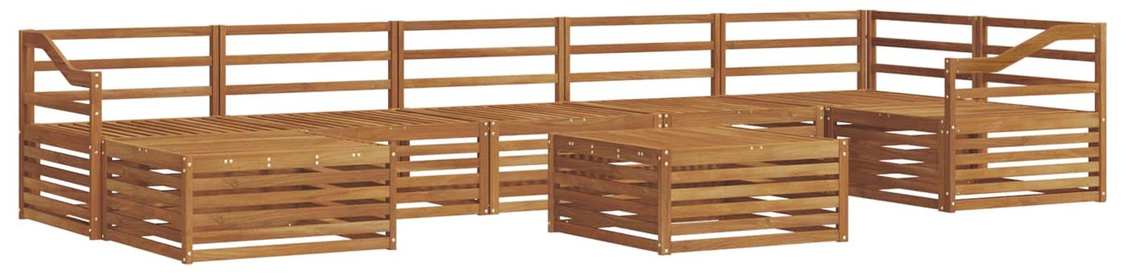 Outdoor-Sofagarnitur 8 pcs Natur