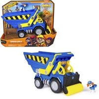 Rubble & Crew - Premium Baufahrzeug, Spielfahrzeug mit Kippmulde, Planierwalze, Lichtern und Geräuschen und Wheeler-Figur