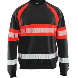 Warnschutz Pullover "3359" - 4XL - schwarz/rot