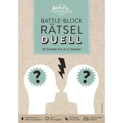 Battle-Block Rätsel-Duell | Spieleblock mit 25 Duellen für je 2 Spieler, Taschenbuch von , Pen2nature, 978-3-9876405-7-5