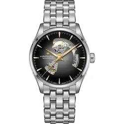 Hamilton Jazzmaster Open Heart Auto 42mm H32705180 - goldene Indizes,schwarz mit Farbverlauf,silber - 42mm