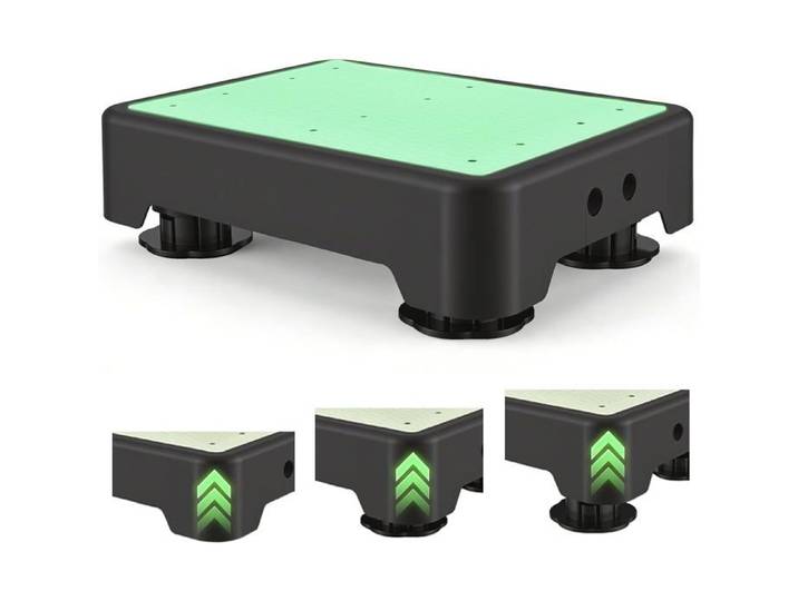 Demi-Marche Antidérapante avec Mode Veilleuse 3 Niveaux Hauteur 42X32cm Capacité De Charge 250kg Antidérapante Marche Intérieure