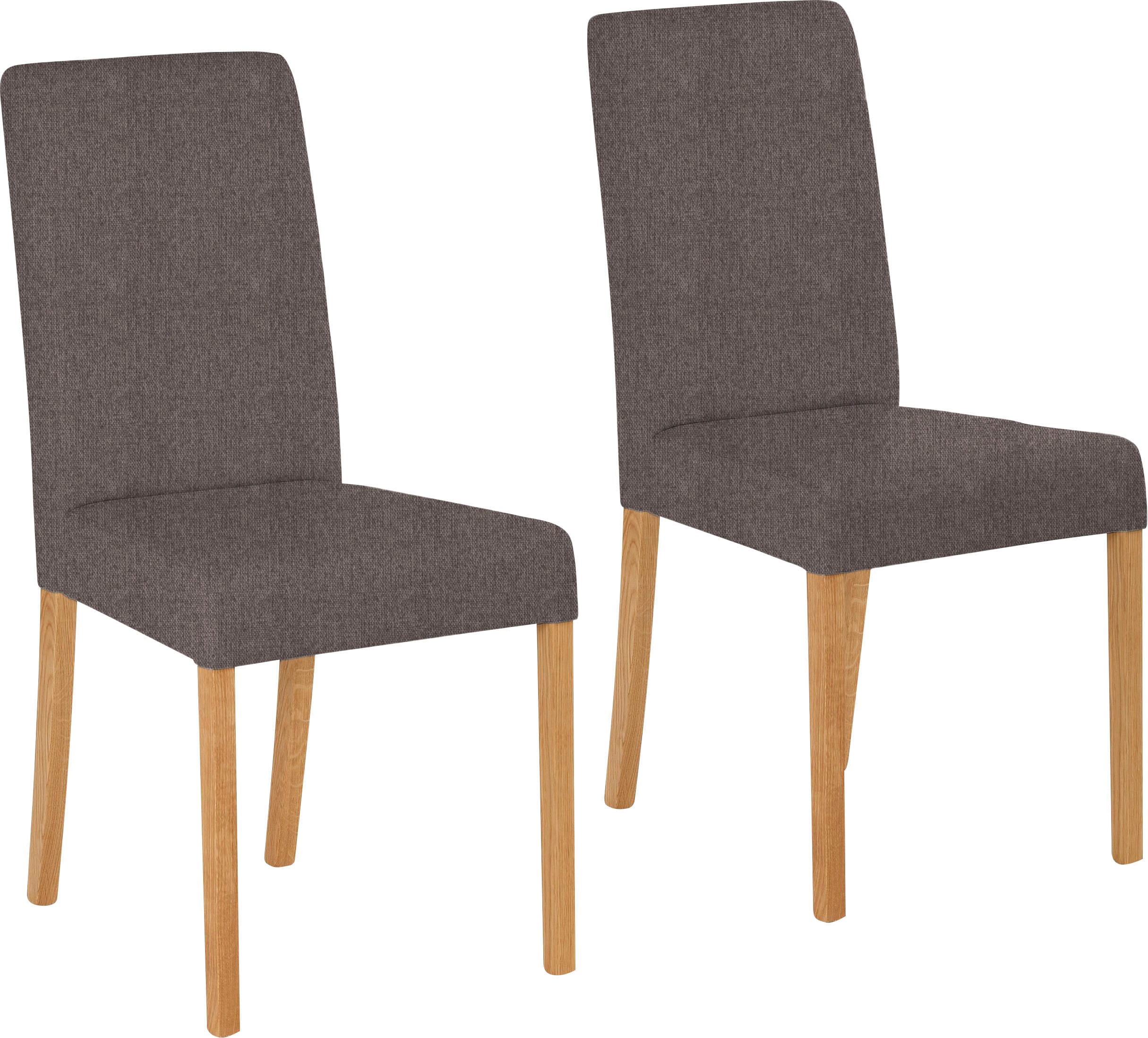 4-Fussstuhl HOME AFFAIRE "Bologna", braun (dunkelbraun (capulet 4007), natur), B:44cm H:91cm T:56cm, Holzwerkstoff, Massivholz, Stühle, 4-Fussstuhl, Gestell aus Massivholz dunkelbraun (capulet 4007), natur B/H/T: 44cm x 91cm x 56cm, 2 Stk., Strukturstoff