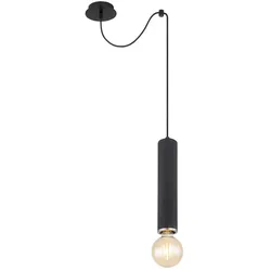 Globo 15499H Marion Hängeleuchte Metall Schwarz Matt, 1X E27
